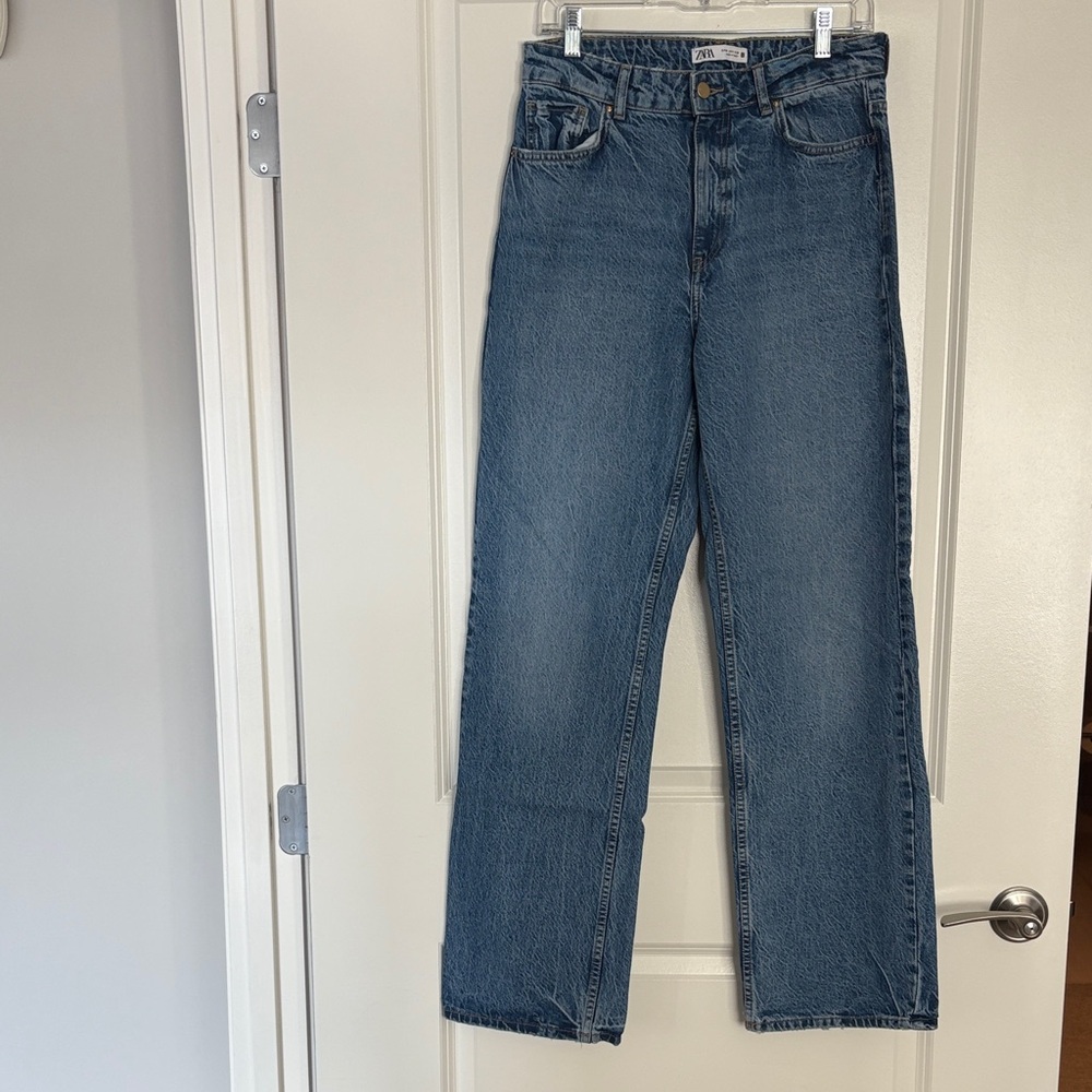 Zara Blue Straight Leg Jeans